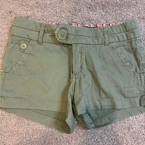 Women’s army green shorts